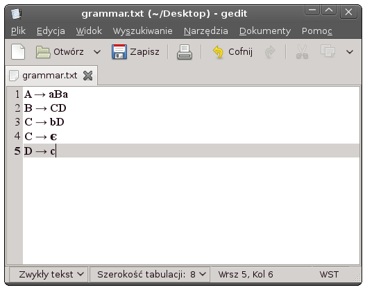 Zapis gramatyki